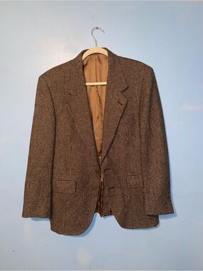 Evan Picone Brown Houndstooth Sport Coat